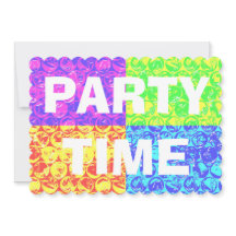 Pop art bubble rap verjaardagsuitnodiging