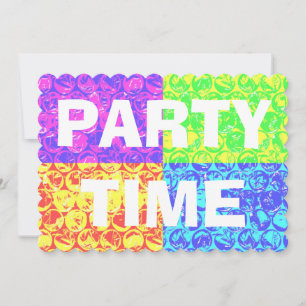 Pop art bubble rap verjaardagsuitnodiging kaart