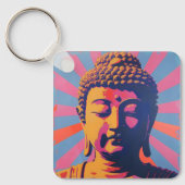 Pop Art Buddha Sleutelhanger (Voorkant)
