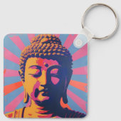 Pop Art Buddha Sleutelhanger (Achterkant)