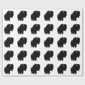 Pop Art Buffalo Bison Silhouette Cadeaupapier (Vlak)