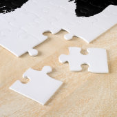 Pop Art Buffalo Bison Silhouette Legpuzzel (Zijkant)