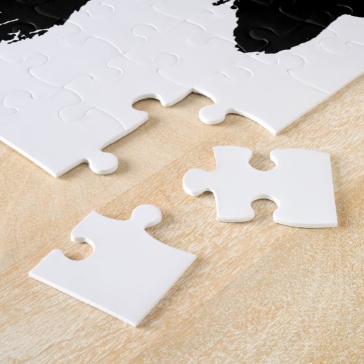 Pop Art Buffalo Bison Silhouette Legpuzzel (Zijkant)