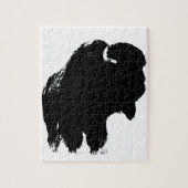 Pop Art Buffalo Bison Silhouette Legpuzzel (Verticaal)