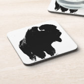 Pop Art Buffalo Bison Silhouette Onderzetter (Linkerzijde)
