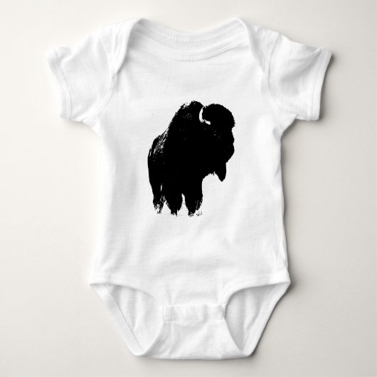 Pop Art Buffalo Bison Silhouette Romper (Voorkant)