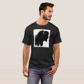 Pop Art Buffalo Bison Silhouette T-shirt (Voorkant volledig)
