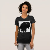 Pop Art Buffalo Bison Silhouette T-shirt (Voorkant volledig)