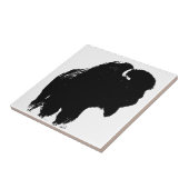 Pop Art Buffalo Bison Silhouette Tegeltje (Zijkant)