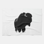 Pop Art Buffalo Bison Silhouette Theedoek (Horizontaal)