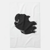 Pop Art Buffalo Bison Silhouette Theedoek (Verticaal)