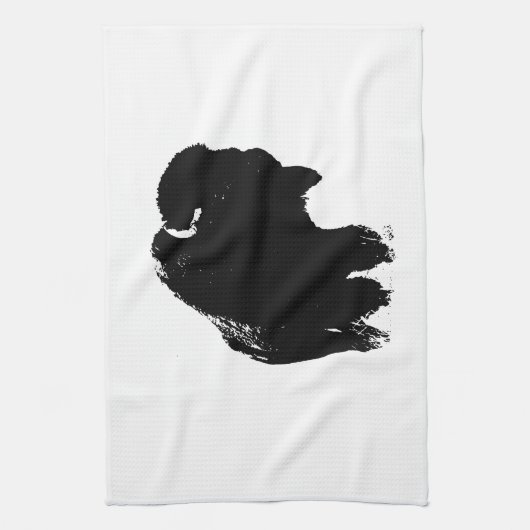 Pop Art Buffalo Bison Silhouette Theedoek (Verticaal)