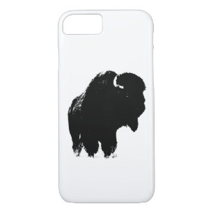 Pop Art Buffalo Bizon Silhouette iPhone 7 Hoesje