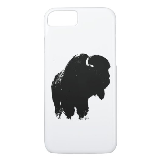 Pop Art Buffalo Bizon Silhouette iPhone 7 Hoesje (Achterkant)
