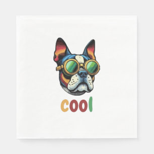 Pop Art Bulldog Met Beschermbril Servet