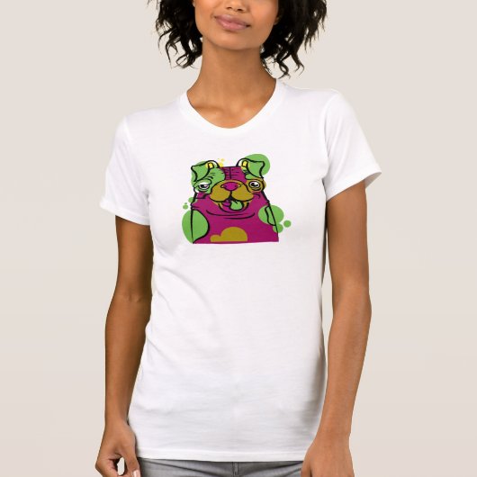Pop Art Bulldog T-shirt (Voorkant)