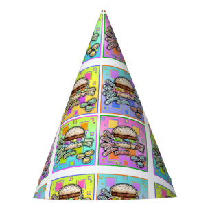 POP ART BURGER FEESTHOEDJES