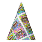 POP ART BURGER FEESTHOEDJES (Links)
