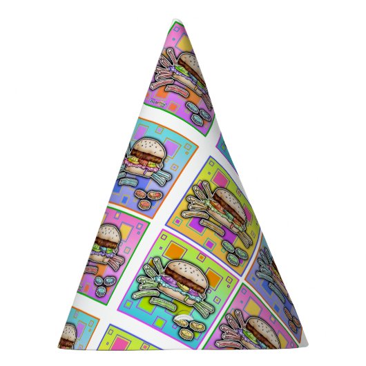 POP ART BURGER FEESTHOEDJES (Rechts)