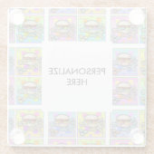 POP ART BURGER (Hamburger) Glazen Onderzetter (Achterkant)