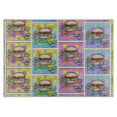 POP ART BURGER (Hamburger) Snijplank (Voorkant)