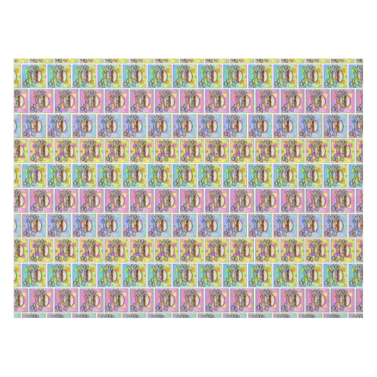 POP ART BURGER (Hamburger) Tafelkleed (Voorkant (Horizontaal))