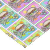 POP ART BURGER (Hamburger) Tafelkleed (Gekanteld)