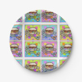 POP ART BURGER PAPIEREN BORDJE (Voorkant)