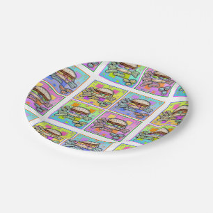 POP ART BURGER PAPIEREN BORDJE
