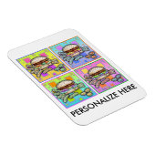 POP ART BURGER Pop Art HAMBURGER met VRIJ. Een cla Magneet (Rechterzijde)