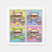 POP ART BURGER SERVETTEN (Voorkant)
