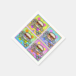 POP ART BURGER SERVETTEN