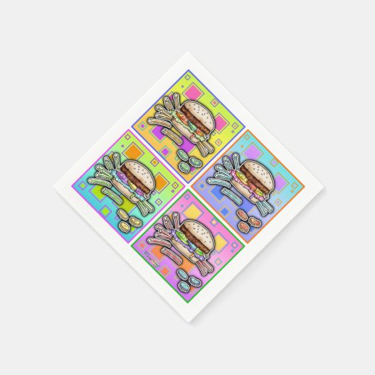 POP ART BURGER SERVETTEN (Hoek)