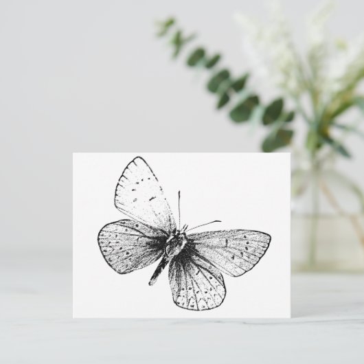 Pop Art Butterfly Briefkaart (Staand voorkant)