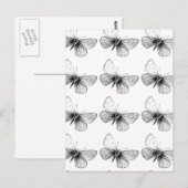 Pop Art Butterfly Briefkaart (Voorkant / Achterkant)