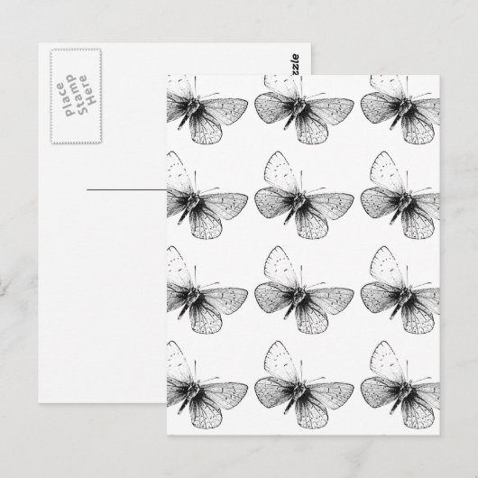 Pop Art Butterfly Briefkaart (Voorkant / Achterkant)