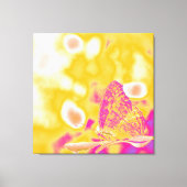 Pop Art Butterfly op blad Canvas Afdruk (Voorkant)