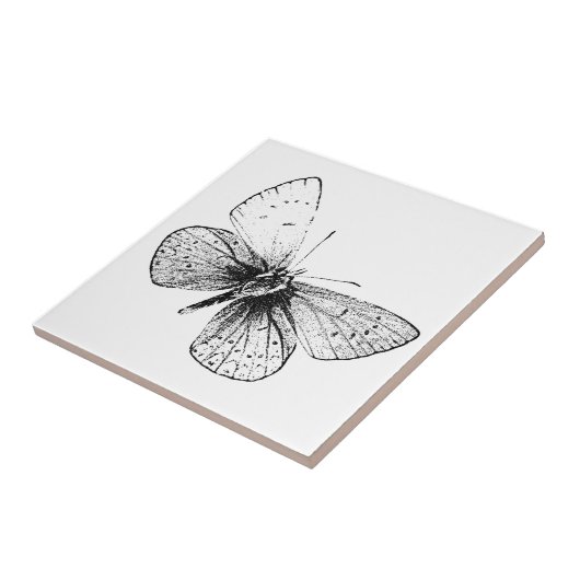 Pop Art Butterfly Tegeltje (Zijkant)