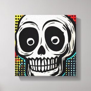"Pop Art Calavera: een hedendaagse twist Canvas Afdruk