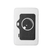 Pop Art Camera Black en White Badmat (Voorkant Verticaal)