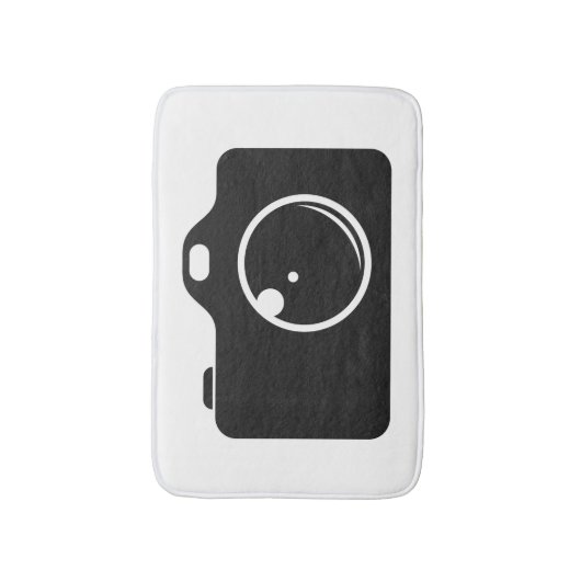 Pop Art Camera Black en White Badmat (Voorkant Verticaal)