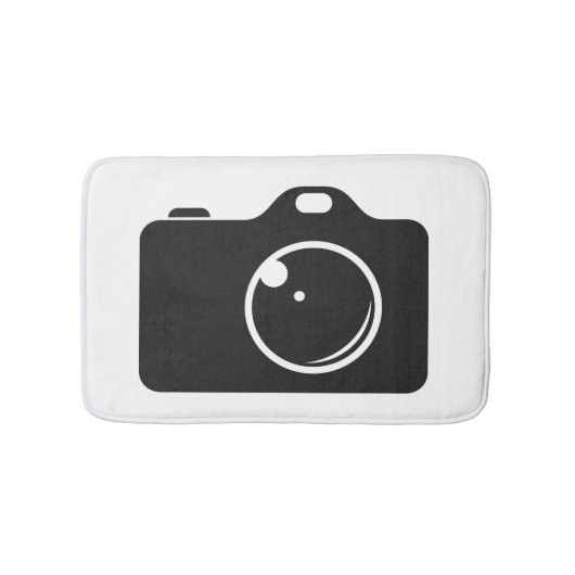 Pop Art Camera Black en White Badmat (Voorkant)