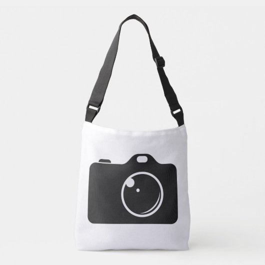 Pop Art Camera Black en White Crossbody Tas (Voorkant)