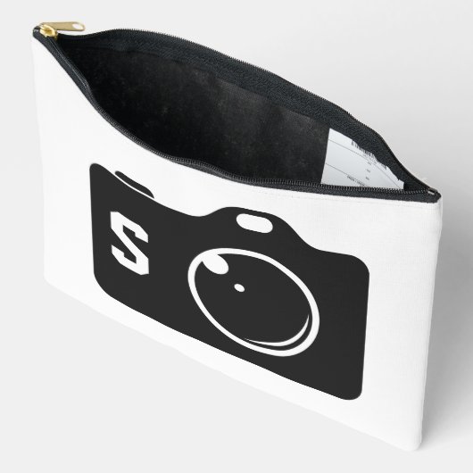 Pop Art Camera Black en White Monogram Etui (Open)