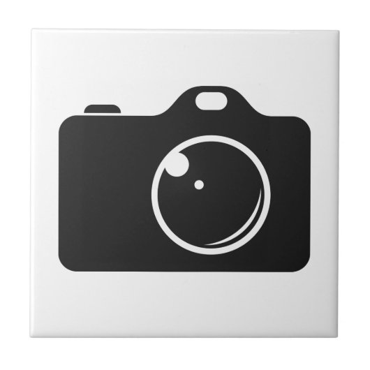 Pop Art Camera Black en White Tegeltje (Voorkant)