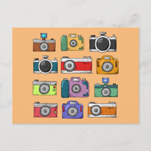 POP ART CAMERAS-BRIEFKAARTEN BRIEFKAART (Voorkant)