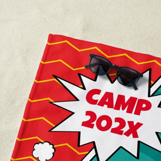 Pop Art Camping Fun Strandlaken (In situ)