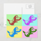 Pop Art Cartoon Dog Briefkaart (Voorkant / Achterkant)