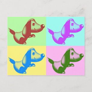 Pop Art Cartoon Dog Briefkaart
