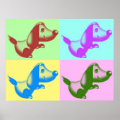 Pop Art Cartoon Dog Poster (Voorkant)